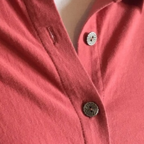 Soft Surroundings Standout Coral Button Tunic - Picture 8 of 8